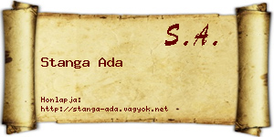 Stanga Ada névjegykártya